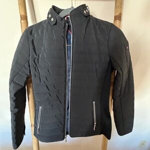 Tommy Hilfiger women’s Black Puffer/moto Jacket